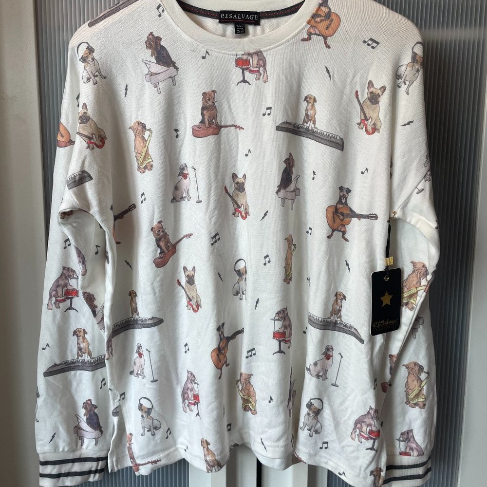 PJ Salvage cozy dog pajama top!